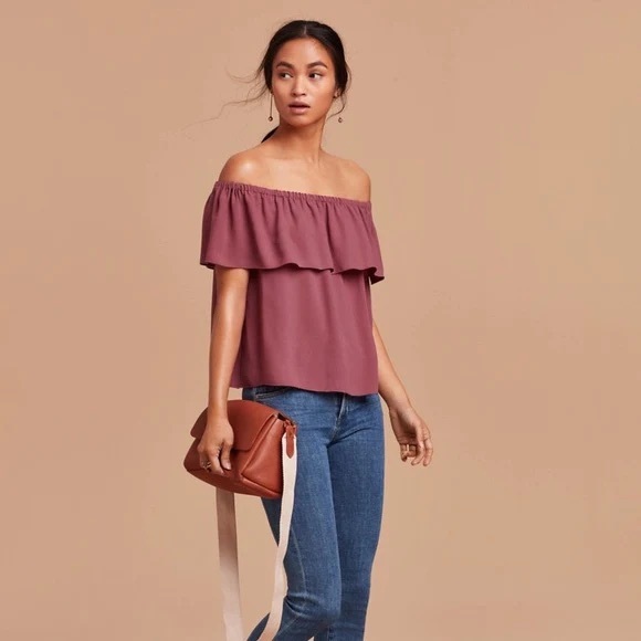 Aritzia Wilfred Promener Blouse Lilac - Picture 4 of 5